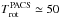 \hbox{$T_{\rm rot}^{\rm PACS} \simeq50$}