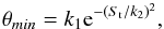 \begin{equation} \theta_{min}= k_1 {\rm e}^{-(S_{\rm t}/k_2)^2} \label{eq:cut-off} , \end{equation}