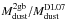 \hbox{$ M^{\rm 2gb}_{\rm dust}/M^{\rm DL07}_{\rm dust}$}