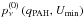\hbox{$p_{\nu}^{(0)}\left(q_{\rm PAH},U_{\rm min}\right)$}