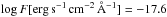 \hbox{$\log F [\mathrm{erg\,s^{-1}\,cm^{-2}\,\AA{}^{-1}}]=-17.6$}