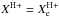 \hbox{$X^{\rm H+}=X_{\rm e}^{\rm H+}$}
