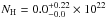 \hbox{$N_{\rm H}=0.0^{+0.22}_{-0.0}\times10^{22}\,$}