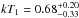 \hbox{$kT_1=0.68^{+0.20}_{-0.33}\,$}