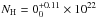 \hbox{$N_{\rm H}=0_0^{+0.11}\times 10^{22}\,$}