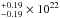 \hbox{$^{+0.19}_{-0.19}\times10^{22}\,$}