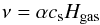 \begin{equation} \label{eq:nu} \nu = \alpha c_{\rm s} H_{\rm{gas}} \end{equation}