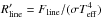 \hbox{$R'_{\rm line} = F_{\rm line}/(\sigma T_{\rm eff}^4)$}