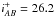 \hbox{$i^+_{AB}=26.2$}