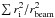 \hbox{$\sum r_{\rm i}^{\rm 2}/r_{\rm beam}^{\rm 2}$}