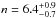\hbox{$n=6.4^{+0.9}_{-0.7}$}