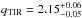 \hbox{$q_{\rm TIR}= 2.15^{+0.06}_{-0.05}$}