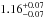 \hbox{$1.16^{+0.07}_{-0.07}$}
