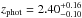 \hbox{$z_{\rm phot}=2.40^{+0.16}_{-0.10}$}