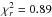 \hbox{$\chi^2_r =0.89$}
