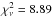 \hbox{$\chi_{\nu}^2 = 8.89$}