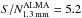 \hbox{$S/N_{\rm 1.3\, mm}^{\rm ALMA}=5.2$}