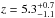 \hbox{$z=5.3^{+0.7}_{-1.1}$}