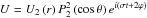 \hbox{$U = U_2 \left( r \right) P_2^2 \left( \cos \theta \right) e^{i \left( \sigma t + 2 \varphi \right)}$}