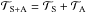 \hbox{$\mathcal{T}_{\rm S+A} = \mathcal{T}_{\rm S} + \mathcal{T}_{\rm A}$}