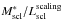 \hbox{$M^{\mathrm{*}}_{\mathrm{scl}}/L^{\mathrm{scaling}}_{\mathrm{scl}}$}
