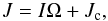 \begin{eqnarray} J=I \Omega +J_{\rm c},\label{J} \end{eqnarray}