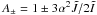\hbox{$A_{\pm}=1\pm 3 \alpha ^2 \tilde{J}/2\tilde{I}$}