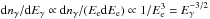 \hbox{${\rm d}n_{\gamma}/{\rm d}E_{\gamma}\propto {\rm d}n_{\gamma}/(E_{\rm e} {\rm d}E_{\rm e})\propto 1/E_{\rm e}^{3}= E_{\gamma}^{-3/2}$}