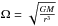\hbox{$\Omega = \sqrt{\frac{GM}{r^3}}$}
