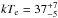 \hbox{$kT_{\rm e}=37^{+7}_{-5}$}