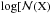 \hbox{$\log [\mathcal{N}\rm{(X)}$}