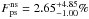\hbox{$F_{\rm ps}^{\rm ns} = 2.65^{+4.85}_{-1.00}\%$}
