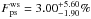 \hbox{$F_{\rm ps}^{\rm ws} = 3.00^{+5.60}_{-1.90}\%$}