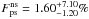 \hbox{$F_{\rm ps}^{\rm ns} = 1.60^{+7.10}_{-1.20}\%$}
