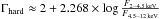 \hbox{$\Gamma_{\rm hard} \approx 2 + 2.268\times{\log{\frac{F_{\rm 2-4.5\,keV}}{F_{\rm 4.5-12\,keV}}}}$}