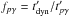 \hbox{$f_{p\gamma} = t_{\rm dyn}' / t_{p\gamma}'$}