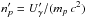 \hbox{$n_p'=U_{\gamma}'/(m_p\,c^2)$}