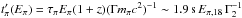 \hbox{$t_\pi'(E_{\pi}) = \tau_\pi E_{\pi} (1+z) (\Gamma m_\pi c^2)^{-1} \sim 1.9\,{\rm s} \,E_{\pi,18} \,\Gamma_2^{-1}$}