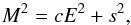 \begin{equation} M^2=cE^2+s^2, \label{eq:error} \end{equation}