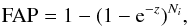 \begin{equation} \label{eq:FAPh} \mathrm{FAP}=1-(1-{\rm e}^{-z})^{N_i}, \end{equation}