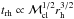 \hbox{$t_\text{rh} \propto \mass_\text{cl}^{1/2} r_\text{h}^{3/2}$}