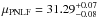 \hbox{$\mu_{\mathrm{PNLF}} = 31.29^{+0.07}_{-0.08}$}