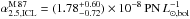 \hbox{$\alpha_{2.5,\mathrm{ICL}}^{\mathrm{M\,87}} = (1.78^{+0.60}_{-0.72}) \times 10^{-8}\,\mathrm{PN}\,L^{-1}_{\odot,\mathrm{bol}}$}