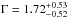 \hbox{$\Gamma = 1.72_{-0.52}^{+0.53}$}