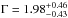 \hbox{$\Gamma = 1.98_{-0.43}^{+0.46}$}