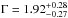\hbox{$\Gamma = 1.92_{-0.27}^{+0.28}$}