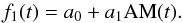 \begin{equation} f_1(t) = a_0 + a_1 \text{AM}(t). \label{eq:detrending1} \end{equation}