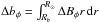 \hbox{$\Delta b_\phi = \int_{R_b}^{R_\odot} \Delta B_\phi r\,\mathrm{d}r$}