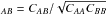 \hbox{$_{AB}=C_{AB}/\sqrt{C_{AA}C_{BB}}$}
