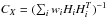 \hbox{$C_X = ( \sum_i w_i H_i H_i^T)^{-1}$}